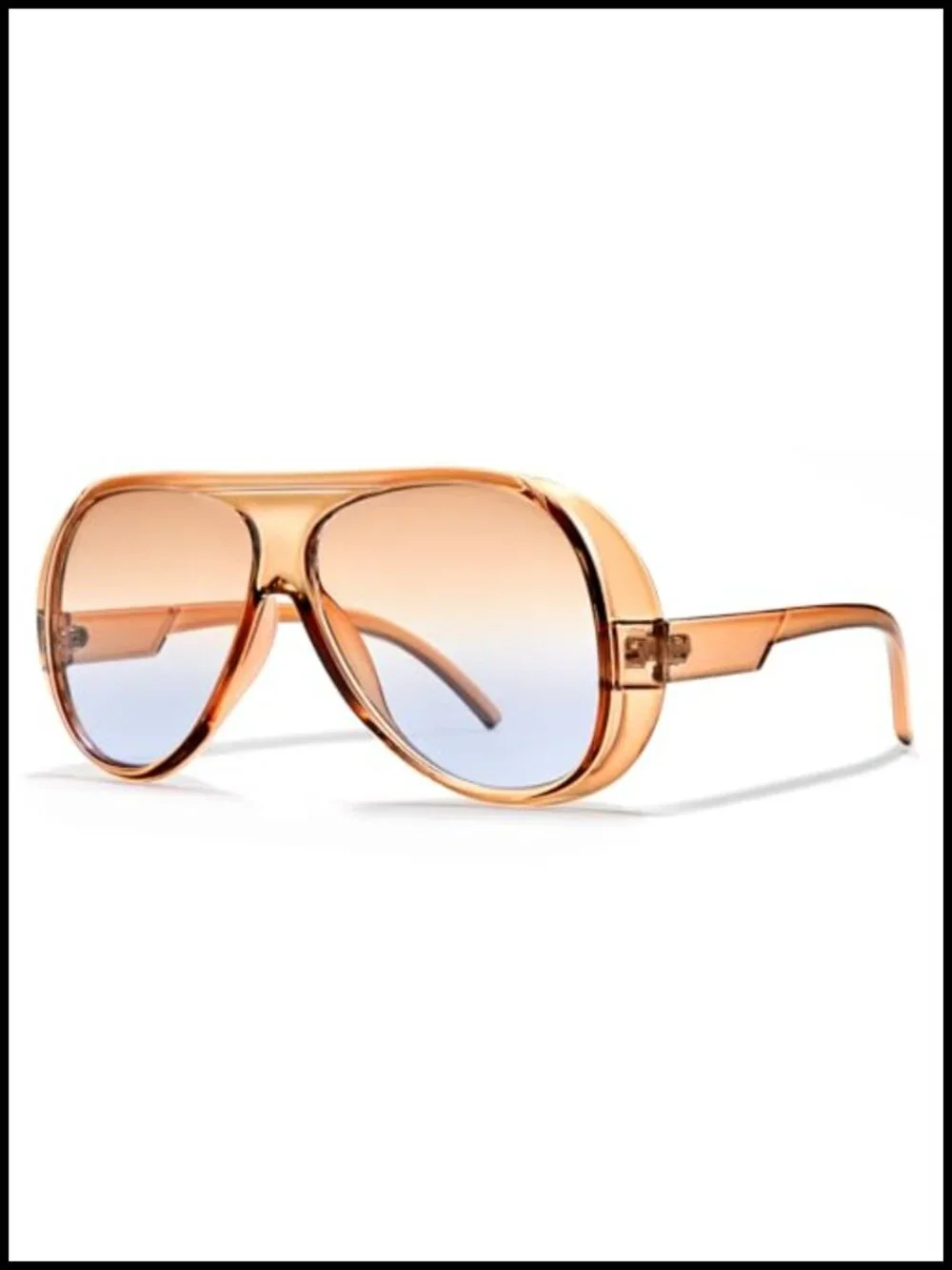 Retro Oversized Aviator Sunglasses UV400 Wide Lens Statement Shades Streetwear